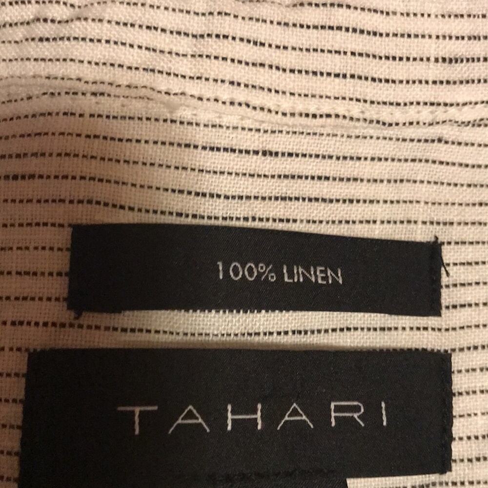 Tahari Loose Fit Pure Linen Dress. 1X - Picture 2 of 5